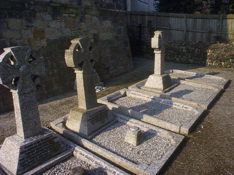 Headstones at St Levan's Chapel, Porthpean